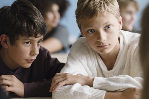 The journey into adolescence for boys is perhaps harder than it ever was. Gustav De Waele (left) and Eden Dambrine in a scene from Close.