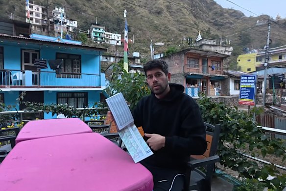 Travis Fein during his time at Syabrubesi in November.