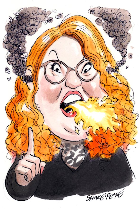 Long-time spinner Rebecca Tabakoff was unhappy to hear Philip Morris' presentation about being "pro-choice". Illustration: John Shakespeare