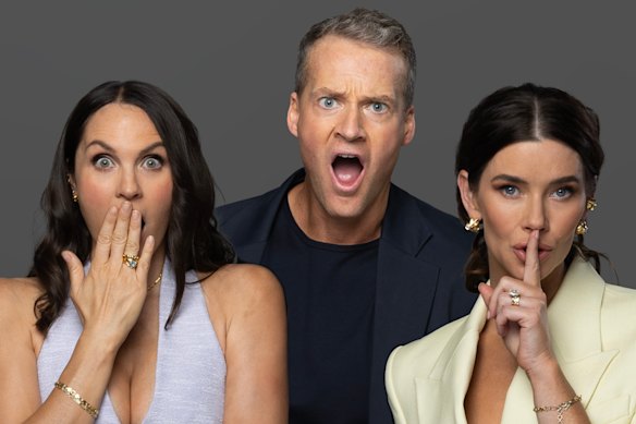 Laura Byrne, Jules Lund and Brittany Hockley host Stan’s new Married at First Sight spin-off, After the Dinner Party. 