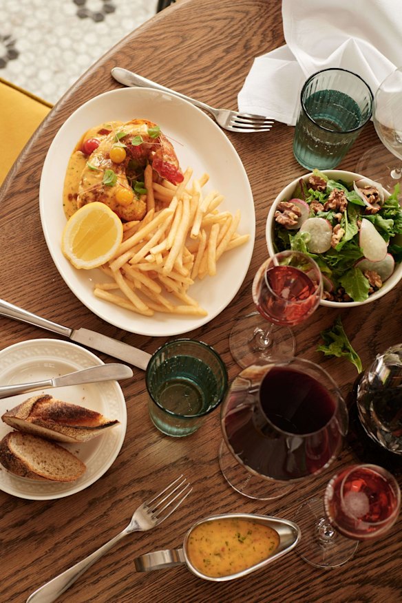 The lobster frites at the newly located Entrecote in Greville Street Prahran.