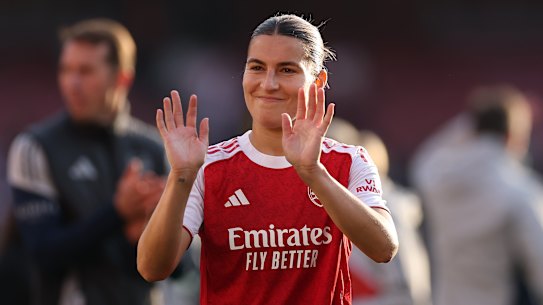 At the Emirates earlier this month.