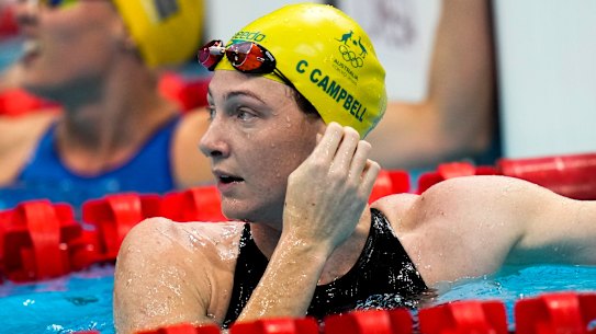 Cate Campbell in the Tokyo pool.