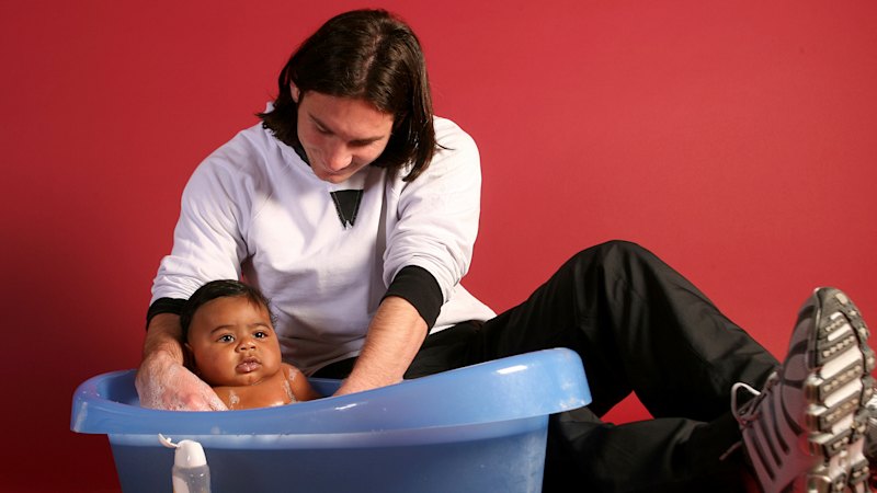 Lionel Messi gave a baby a bath in 2007. On Monday, they clash in the World Cup final