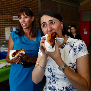 Ms Berejiklian said she likes her sausage with barbecue sauce.
