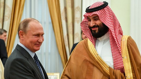 Russian President Vladimir Putin and Saudi Arabia's Crown Prince Mohammed bin Salman are locked in an oil stoush.