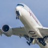 One of Qatar Airways’ Airbus A350s takes off from Zurich Airport.
