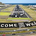 Wellington Airport and its runway – the airport is under 10 kilometres from the city centre.