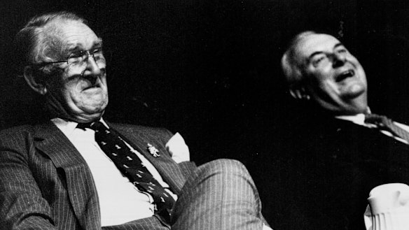 Former prime ministers Malcolm Fraser and Gough Whitlam