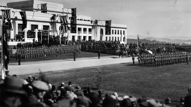"It was a day of pride and rejoicing..." The opening of the new Parliament House in Canberra, 1927.