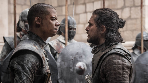Grey Worm and Jon Snow did not see eye to eye on the appropriate use of military force.