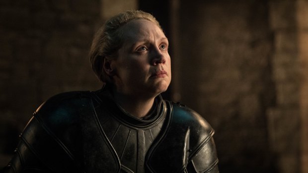 Gwendoline Christie as Brienne of Tarth in Game of Thrones.