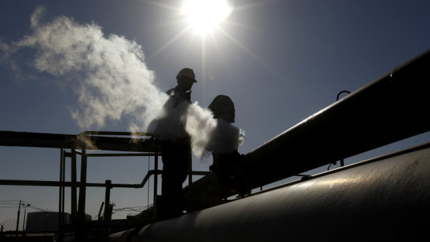 A Libyan oil worker at a refinery in Brega, eastern Libya. Last month, guards under the command of Khalifa Hifter’s forces shut down two key oil fields in the country’s south-western desert, following the earlier closure of all eastern export terminals.