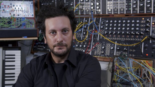 Ehsan Gelsi with his treasured Moog System 55.