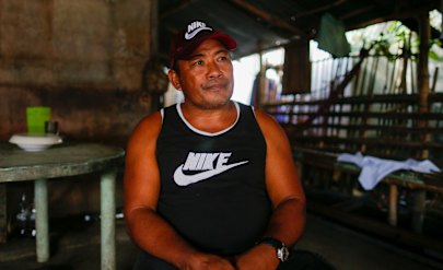 Fishing boat captain Joseph Sacares at his home in Masinloc.
