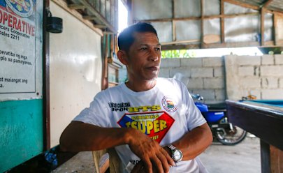 Leonardo Cuaresma, head of New Masinloc Fishermen Association, a fishing group in the Philippine province of Zambales.