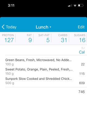 The food app used by Smith.