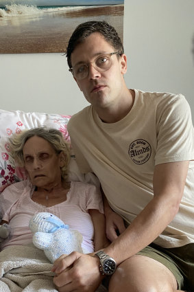 Chef Chris Farrell, who has lived in Sydney for six years and has an Australian partner, returned to the UK to visit his dying mother Janet.