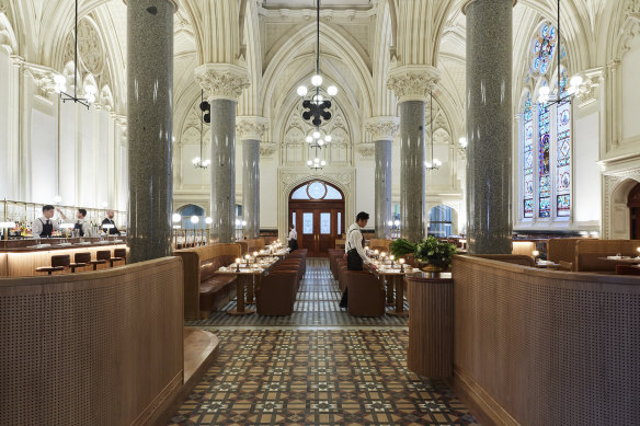 Reine’s dining room in the former stock exchange.