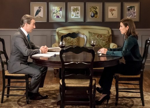Alan Cumming and Julianna Margulies in The Good Wife.

