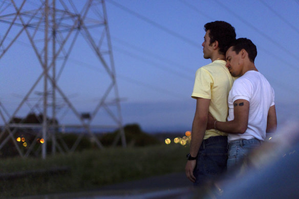 Elias Anton (left) and Thom Green do more than survive the intensity of the camera’s scrutiny in Of an Age.