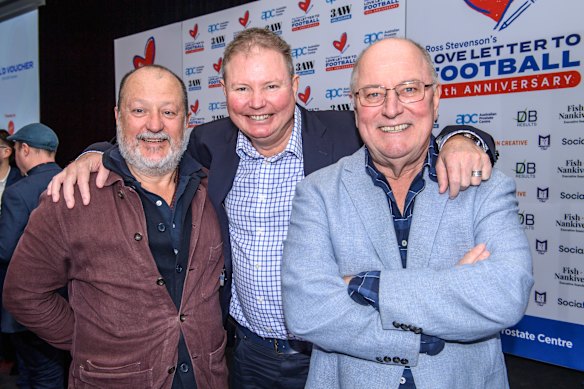 Russel Howcroft, Craig Laundy and Ross Stevenson at the Love Letter to Football lunch.