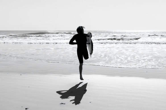 Kai McKenzie lost his leg in a shark attack mid-year. In October, he was back in the ocean.