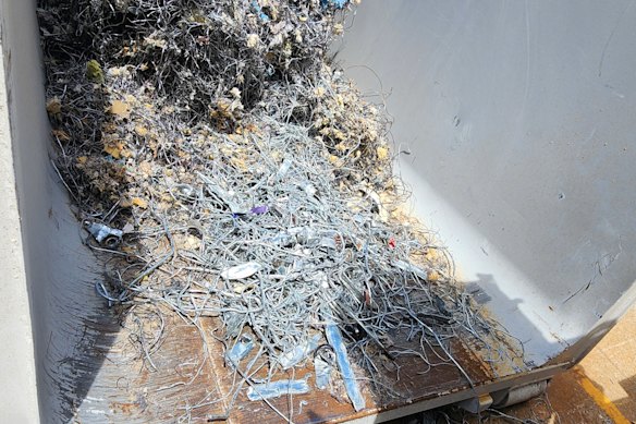 The remains of trolleys shredded by Liverpool City Council. 
