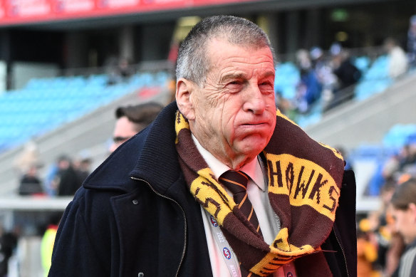 Departing Hawthorn president Jeff Kennett.