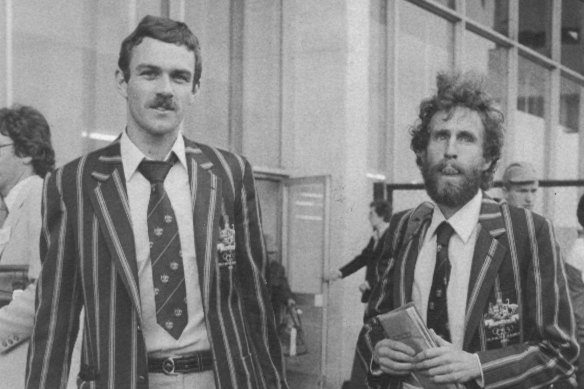 Rick Mitchell, left, at the 1980 Moscow Olympics. 