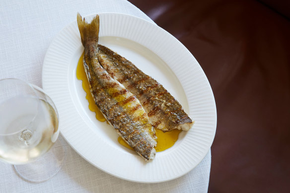 Margaret’s King George whiting with lemon and Cobram Estate hojiblanca olive oil.