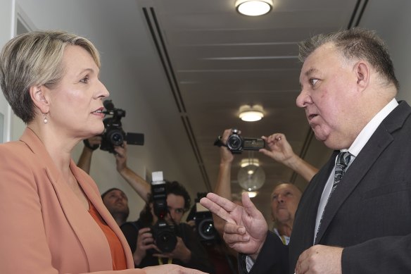 Labor minister Tanya Plibersek took  Liberal MP Craig Kelly to task  in the corridor of the Canberra press gallery this week.