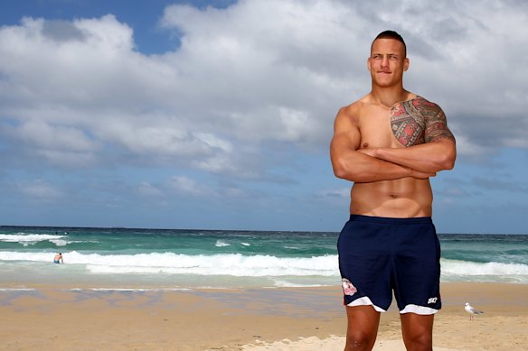 Kane Evans during his time at the Roosters in 2015.