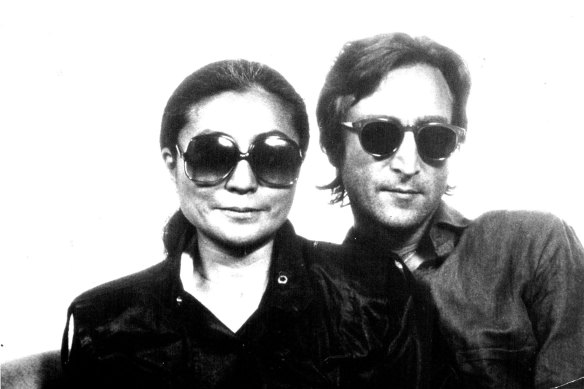 A file photo of Yoko Ono and John Lennon. 