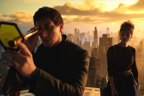 Adam Driver and Nathalie Emmanuel in Francis Ford Coppola’s bloated Megalopolis.
