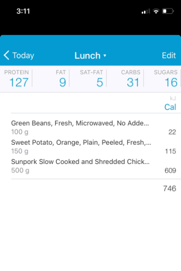 The food app used by Smith.