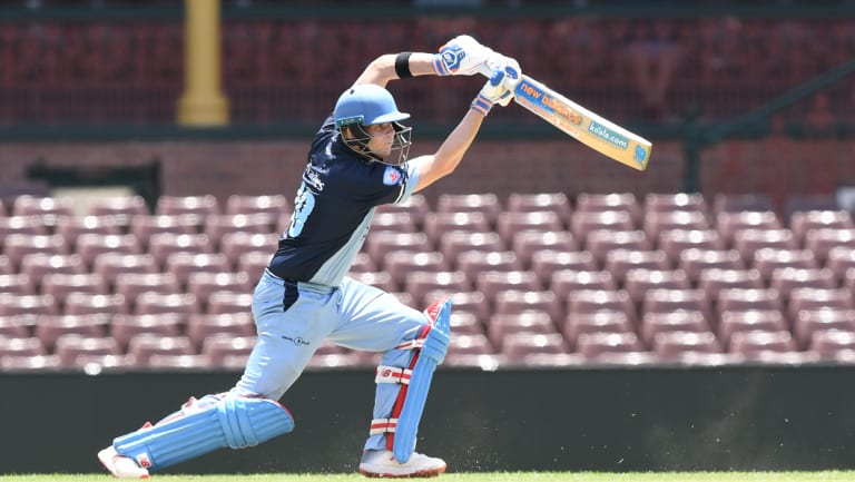 On the attack: Steve Smith in action for Sutherland at the SCG on Sunday.