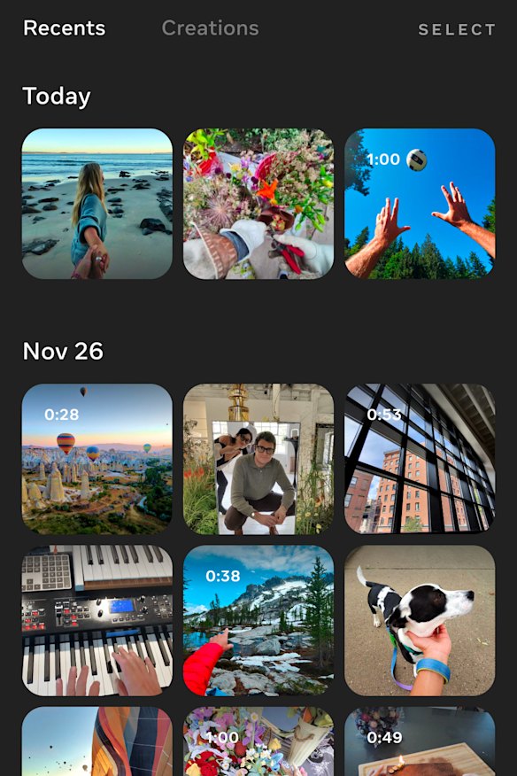 The app doesn’t do much, except tell you about the glasses and show your images.