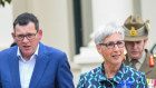 Premier Daniel Andrews and Governor Linda Dessau in 2021. 
