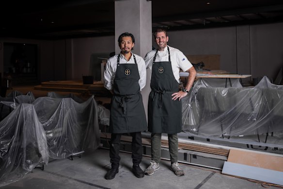 Chefs James Tai (left) and RJ Lines at The Hideaway.