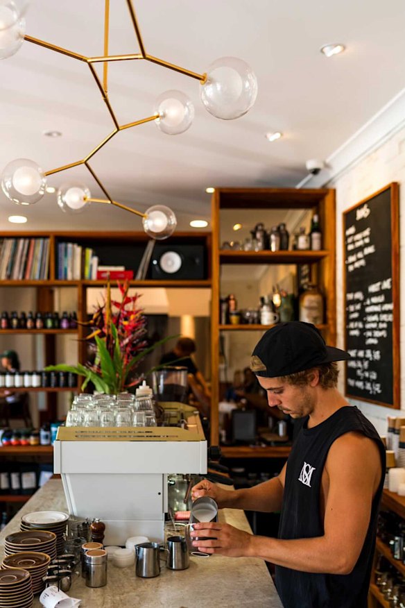 The cafe uses Allpress coffee. 