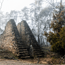 Ruins of the Garfield Water Wheel in Chewton, Victoria 