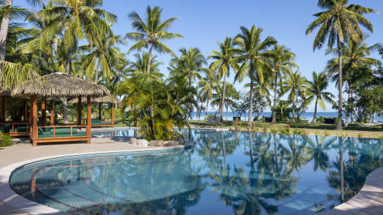 Pool escape … there are good reasons why Fiji is a favourite wedding destination.