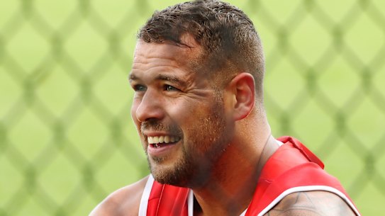 Lance Franklin won't be seen in a Swans guernsey until at least the back end of 2020.