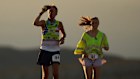 A runner cools off with water during this year’s Badwater 135 Ultramarathon in Death Valley National Park, California.