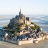 Tidal island Mont Saint-Michel.