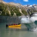 Exploring the Tasman Glacial Lake with Glacier Explorers.