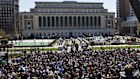 Columbia University professors speak in solidarity with their students rights to protest free from arrest at the Columbia University campus in New York last April. Universities have a special role to play in welcoming diversity of views on campus and supporting open and vigorous debates between those of differing perspectives.