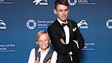 Cruz Hewitt and Alex De Minaur in 2018. They will play each other in the Washington Open.
