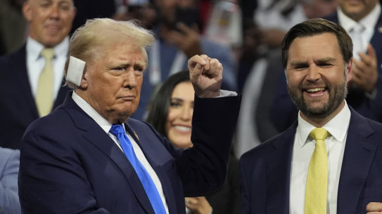 Republican presidential candidate Donald Trump and vice presidential candidate Senator J.D. Vance.